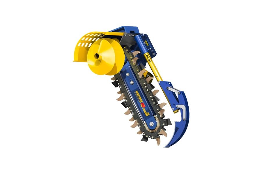 Augertorque trencher attachment